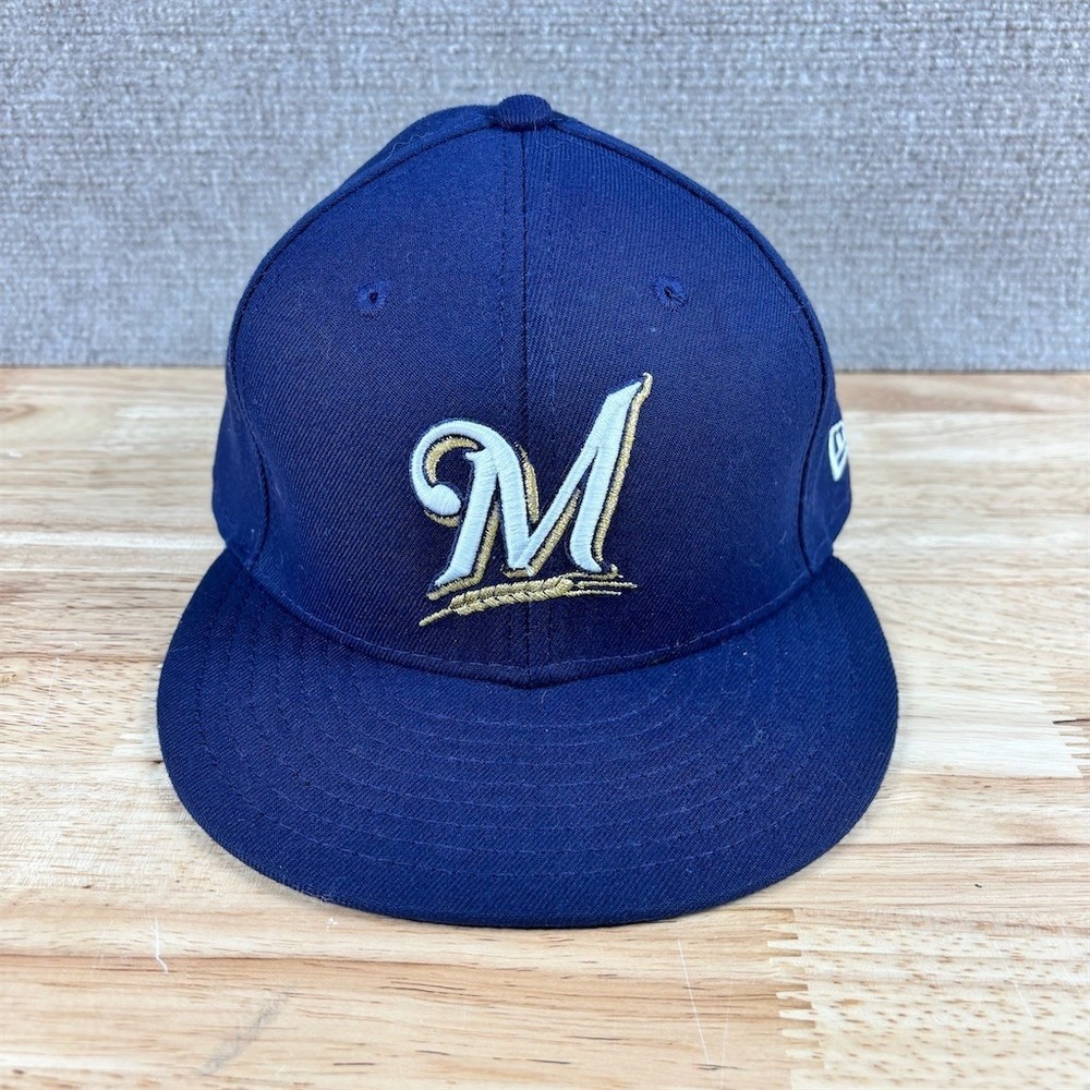 New Era 59FIFTY Milwaukee Brewers‎ Fitted Cap Blue MLB On-Field Size 7 1/2